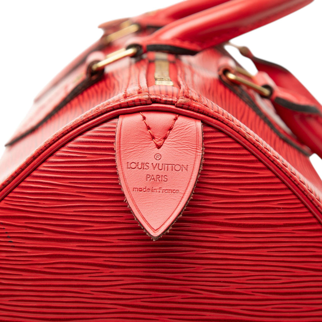 Louis Vuitton Epi Speedy 30 Satchel - Red