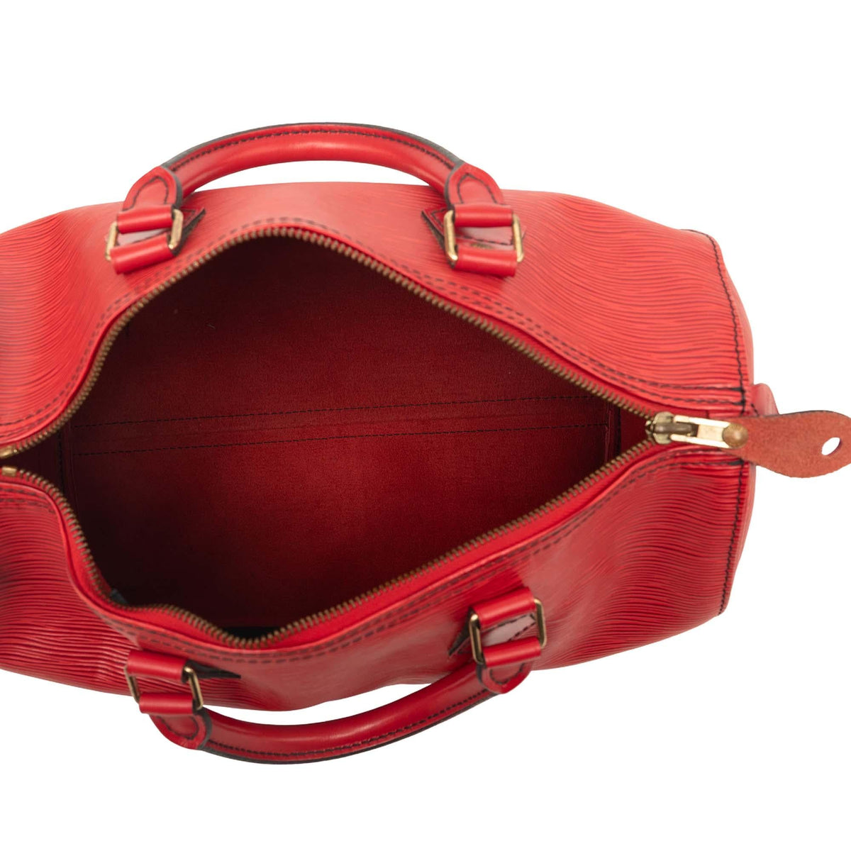 Louis Vuitton Epi Speedy 35 Satchel - Red