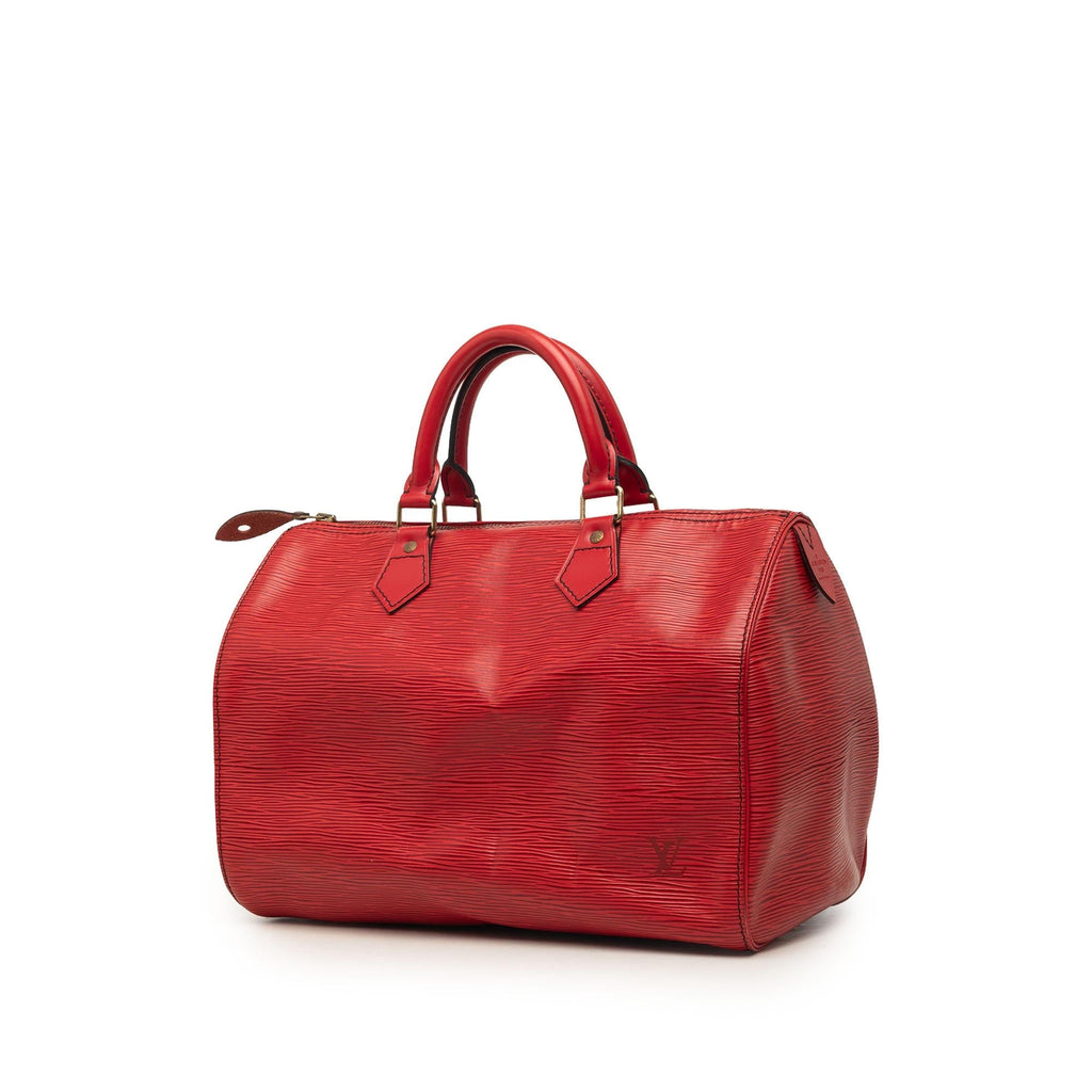 Louis Vuitton Epi Speedy 35 Satchel - Red