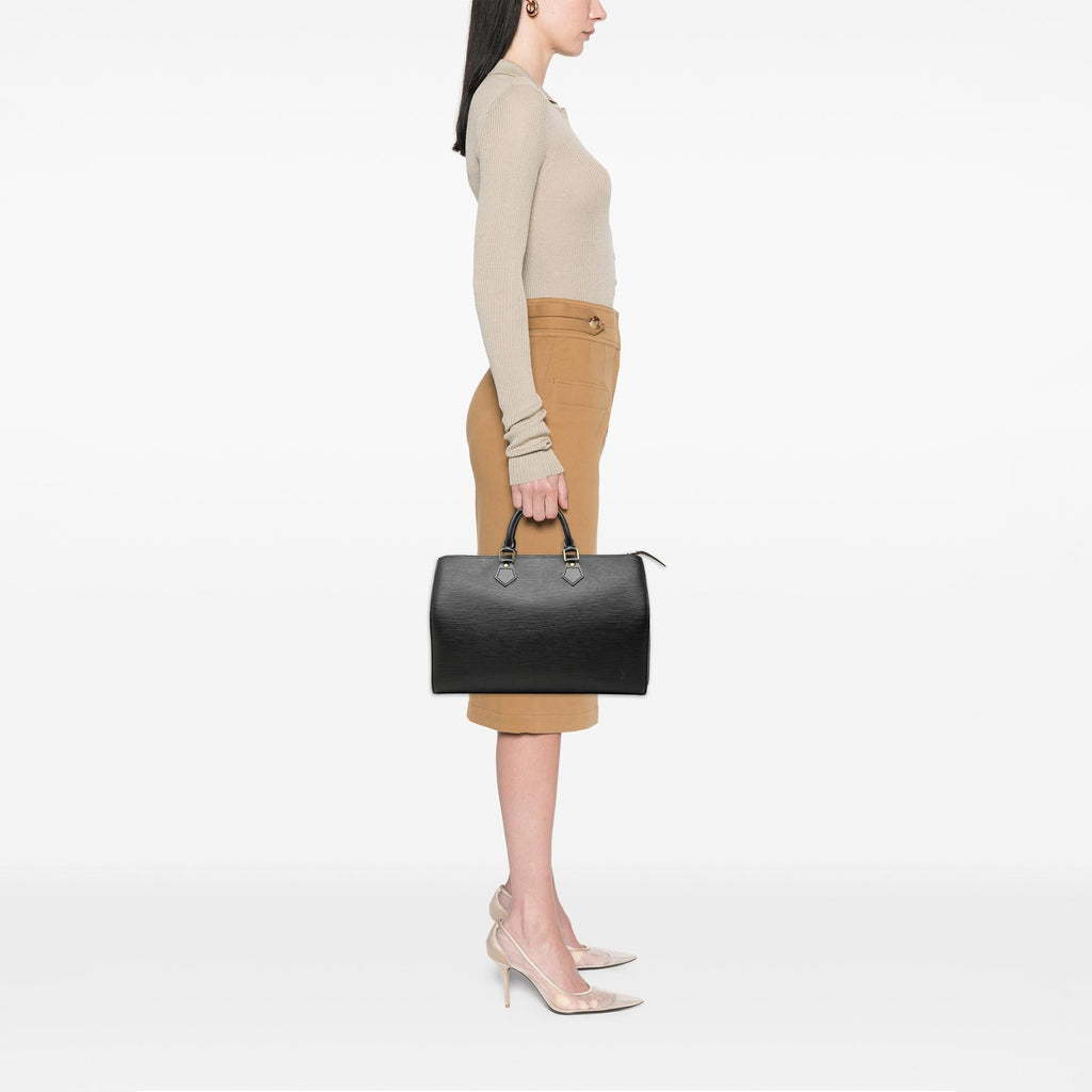 Louis Vuitton Epi Speedy 35 Satchel - Black
