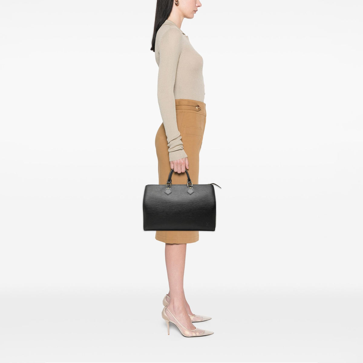 Louis Vuitton Epi Speedy 35 Satchel - Black