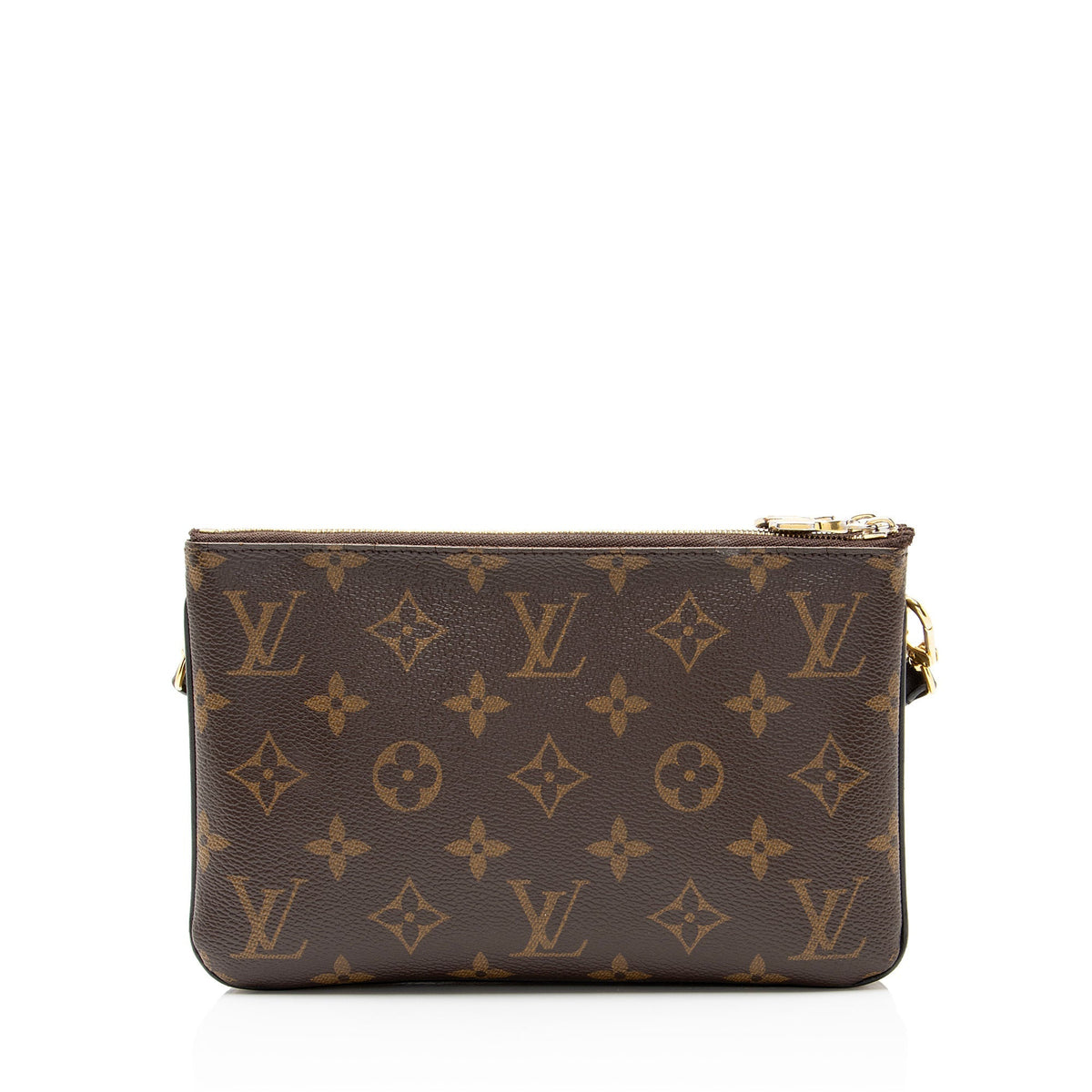 Louis Vuitton Giant Monogram Canvas Double Zip Pochette - Brown