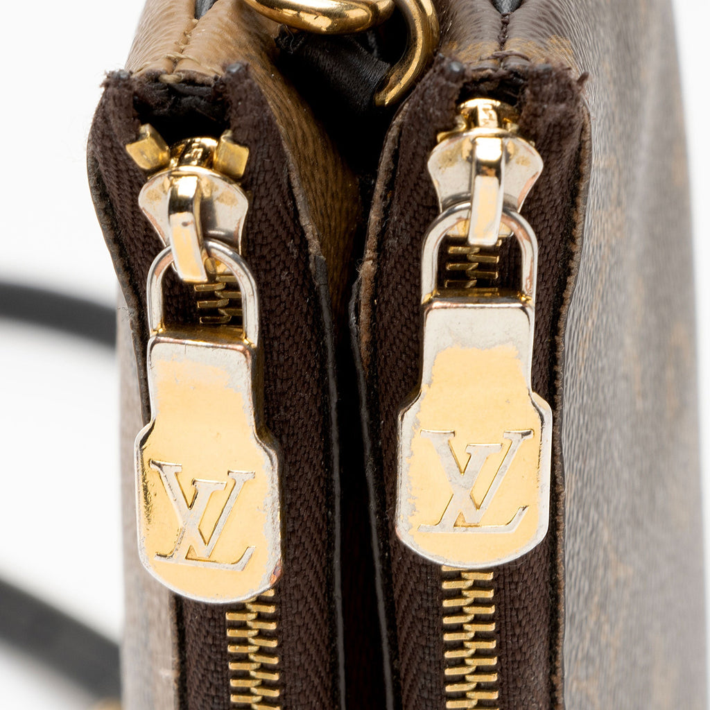 Louis Vuitton Giant Monogram Canvas Double Zip Pochette - Brown