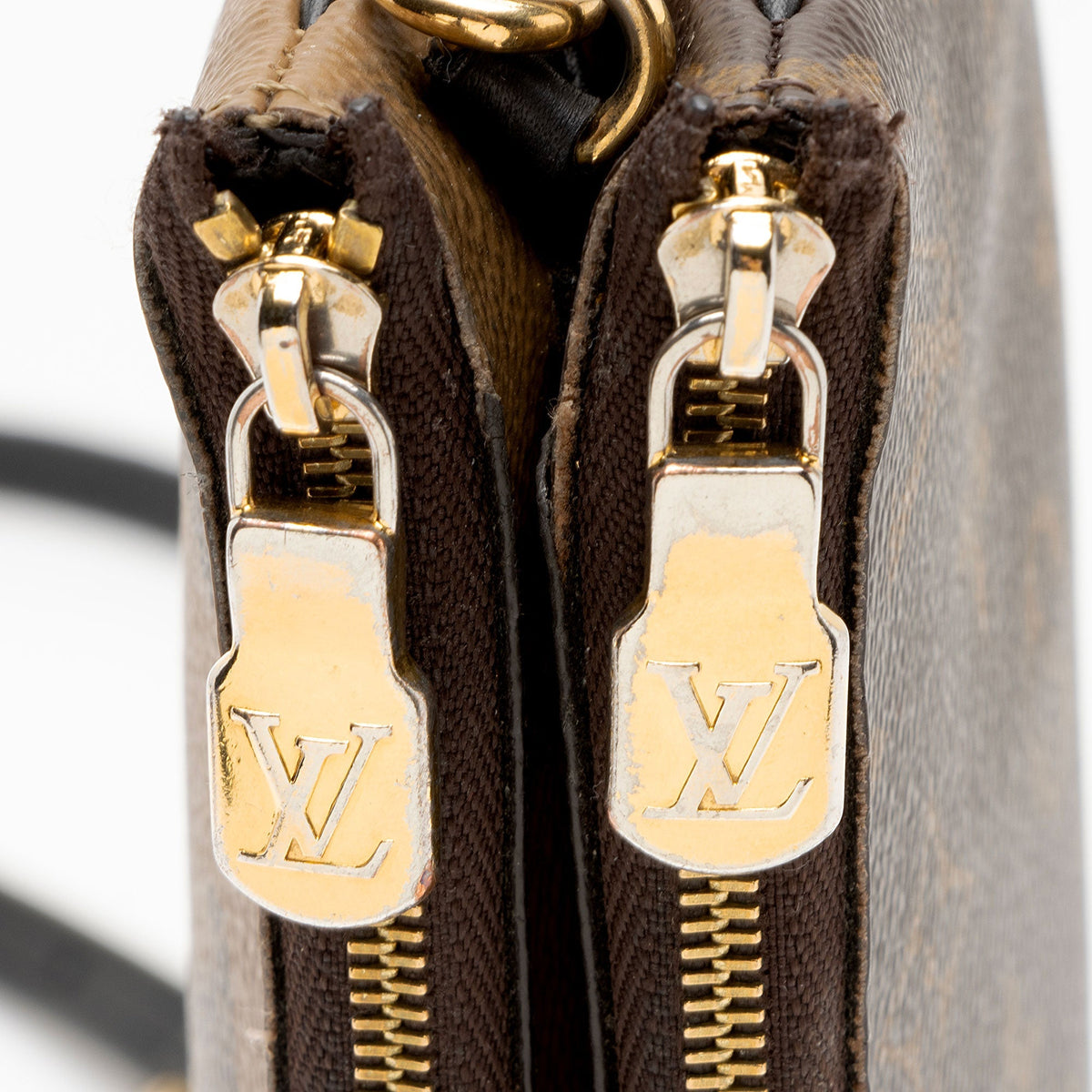 Louis Vuitton Giant Monogram Canvas Double Zip Pochette - Brown