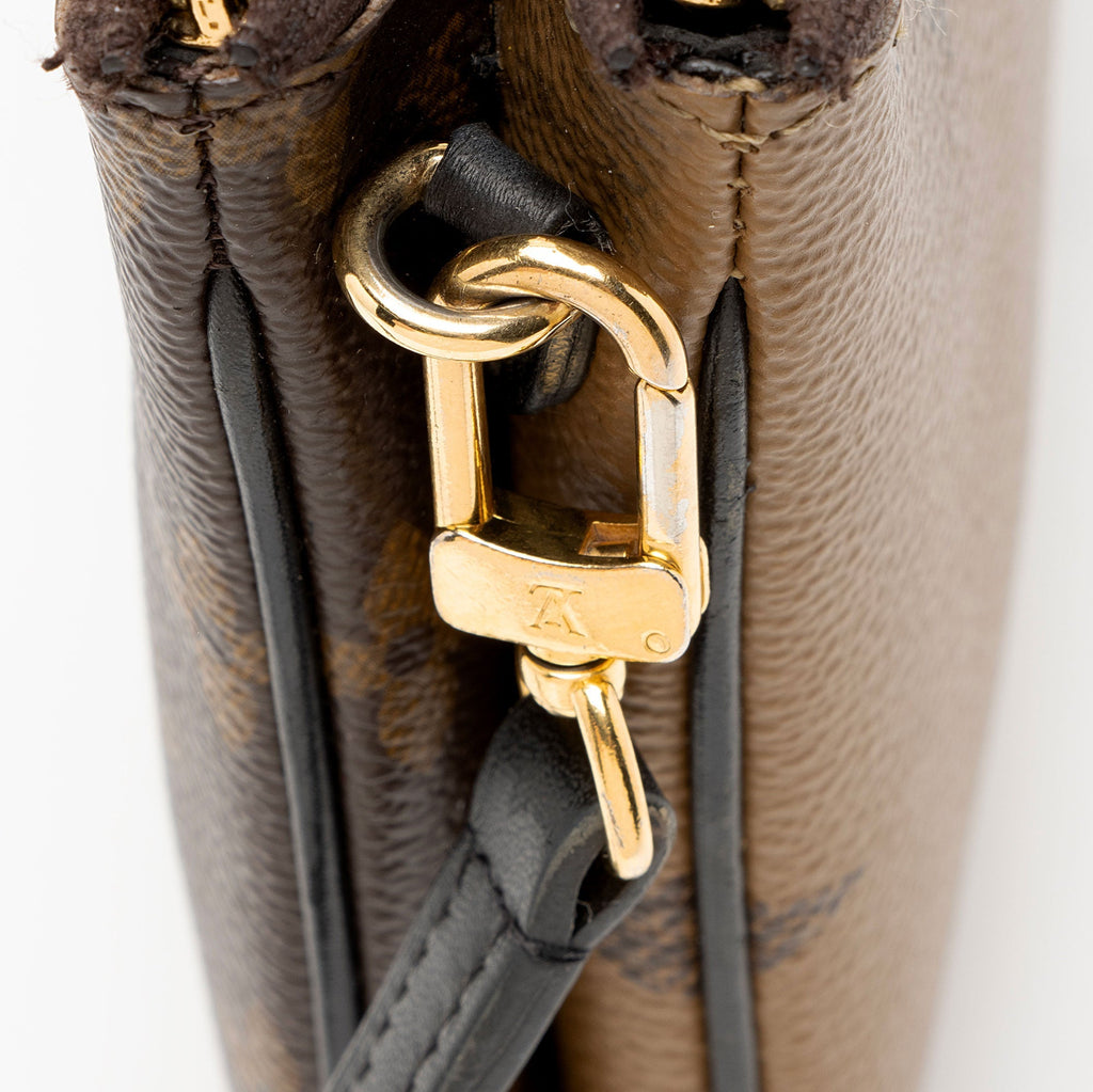 Louis Vuitton Giant Monogram Canvas Double Zip Pochette - Brown