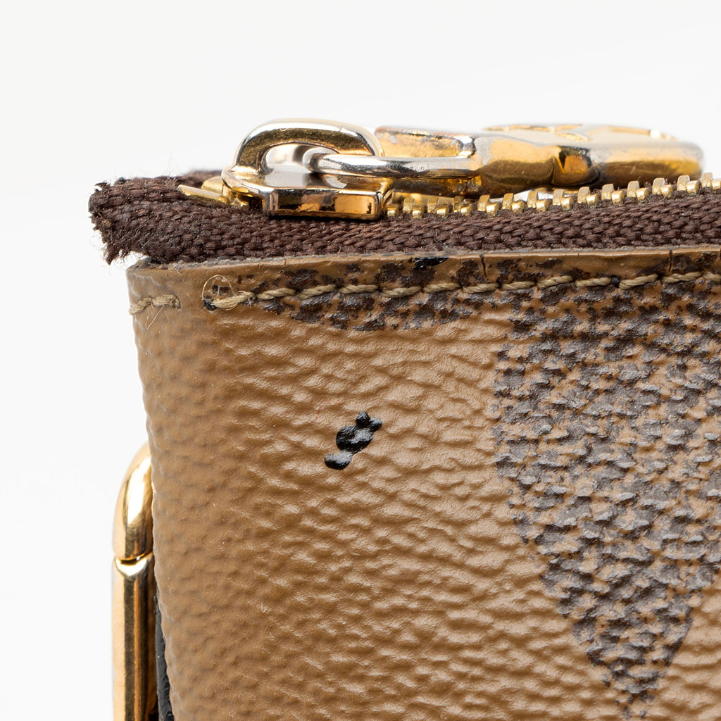 Louis Vuitton Giant Monogram Canvas Double Zip Pochette - Brown