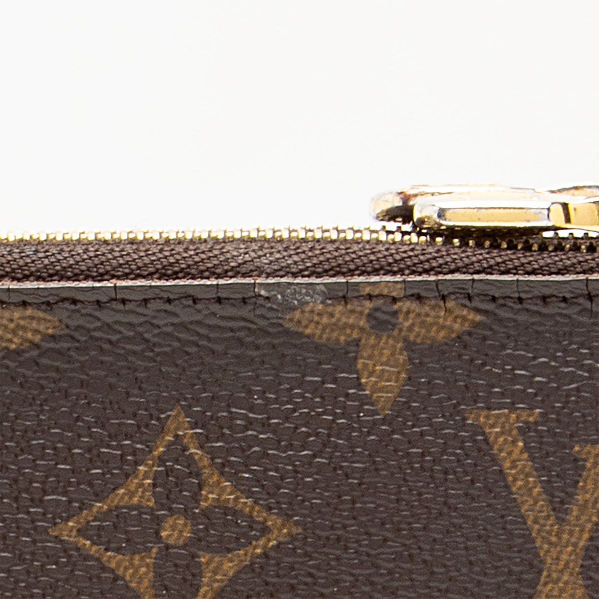 Louis Vuitton Giant Monogram Canvas Double Zip Pochette - Brown