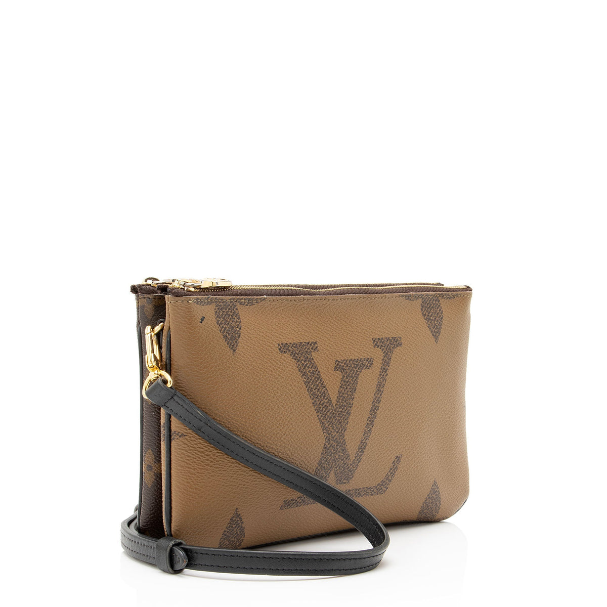 Louis Vuitton Giant Monogram Canvas Double Zip Pochette - Brown
