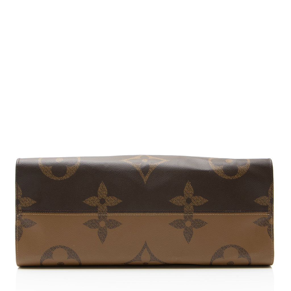Louis Vuitton Giant Monogram Canvas Onthego GM Tote Bag - Brown
