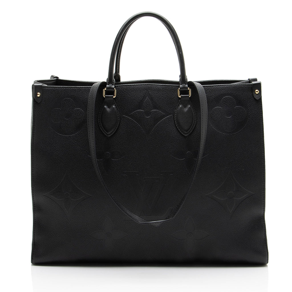 Louis Vuitton Giant Monogram Empreinte Onthego GM Tote Bag - Black