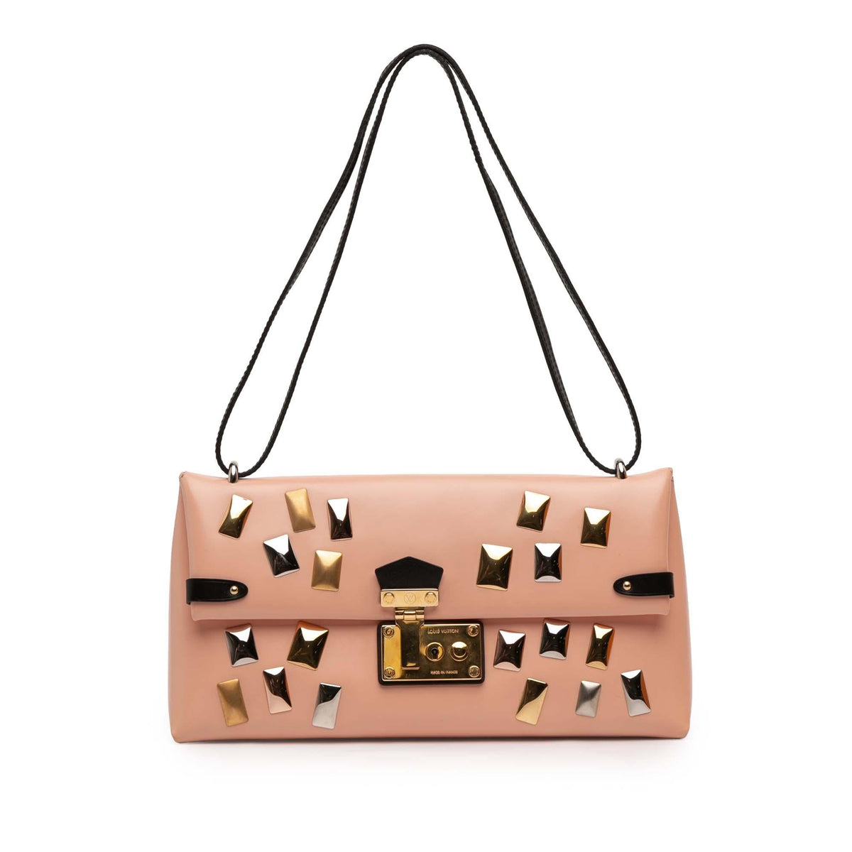 Louis Vuitton Glazed Calfskin Sac Triangle PM Shoulder Bag - Pink