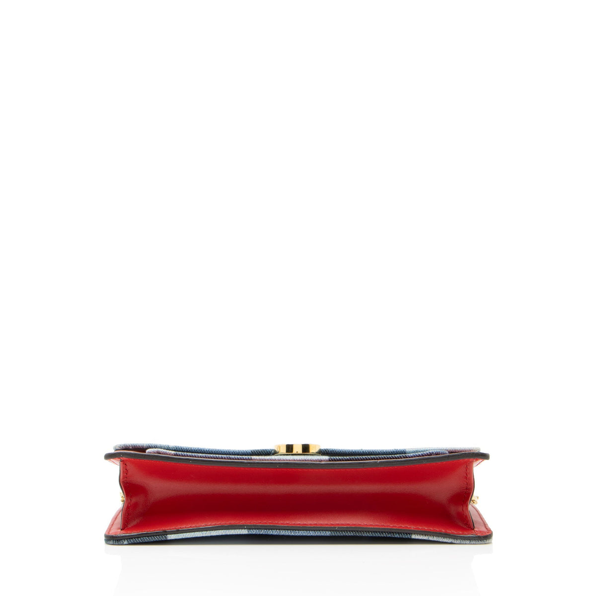 Louis Vuitton Limited Edition Denim Patchwork Flore Chain Wallet - Blue/Red
