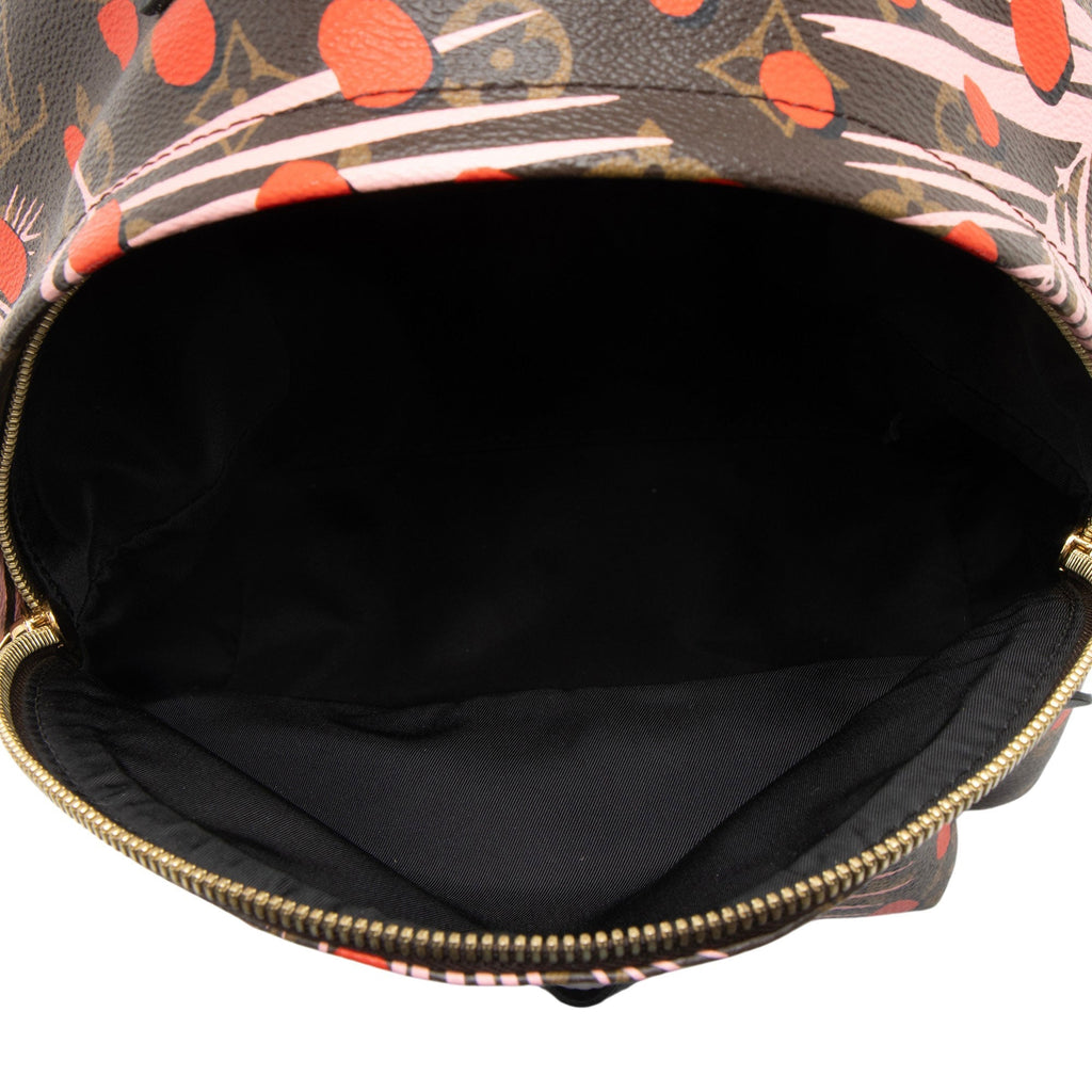 Louis Vuitton Limited Edition Monogram Canvas Jungle Dots Palm Springs PM Backpack - Brown/Pink/Red