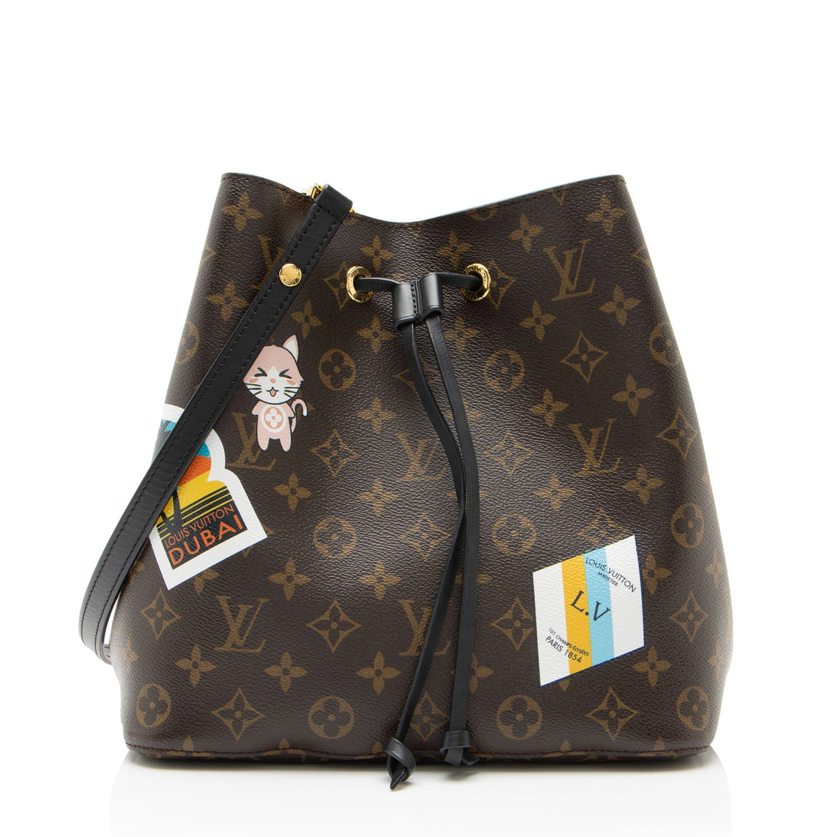 Louis Vuitton Limited Edition Monogram Canvas World Tour Neonoe MM Shoulder Bag - Brown/Multi