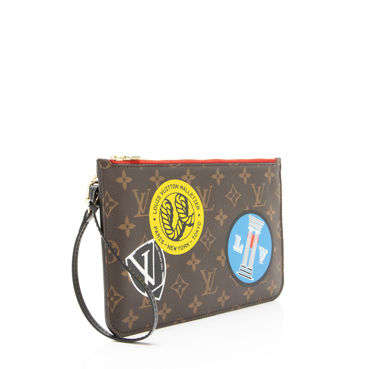 Louis Vuitton Limited Edition Monogram Canvas World Tour Neverfull MM Pochette - Brown/Multi