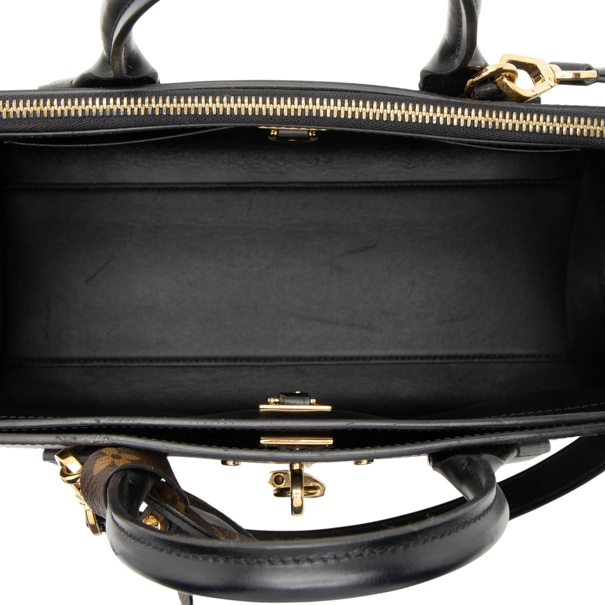 Louis Vuitton Limited Edition Monogram Stripe City Steamer MM Tote Bag - Black/Brown/Orange/White