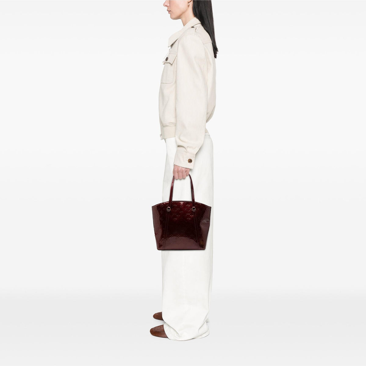 Louis Vuitton Mongoram Vernis Avalon MM Tote Bag - Red