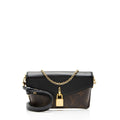 Louis Vuitton Monogram Canvas Padlock on Strap Crossbody Bag - Black/Brown