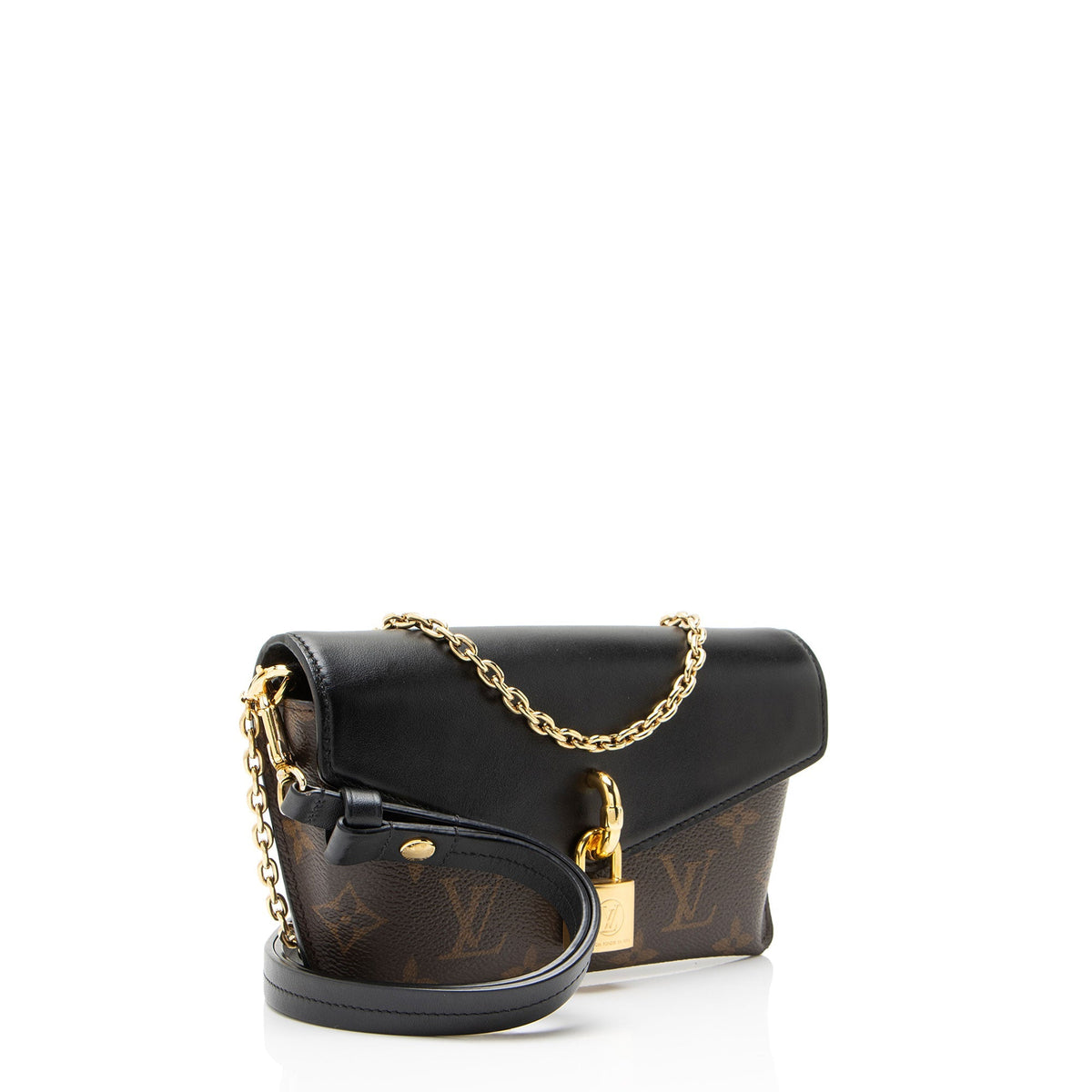 Louis Vuitton Monogram Canvas Padlock on Strap Crossbody Bag - Black/Brown