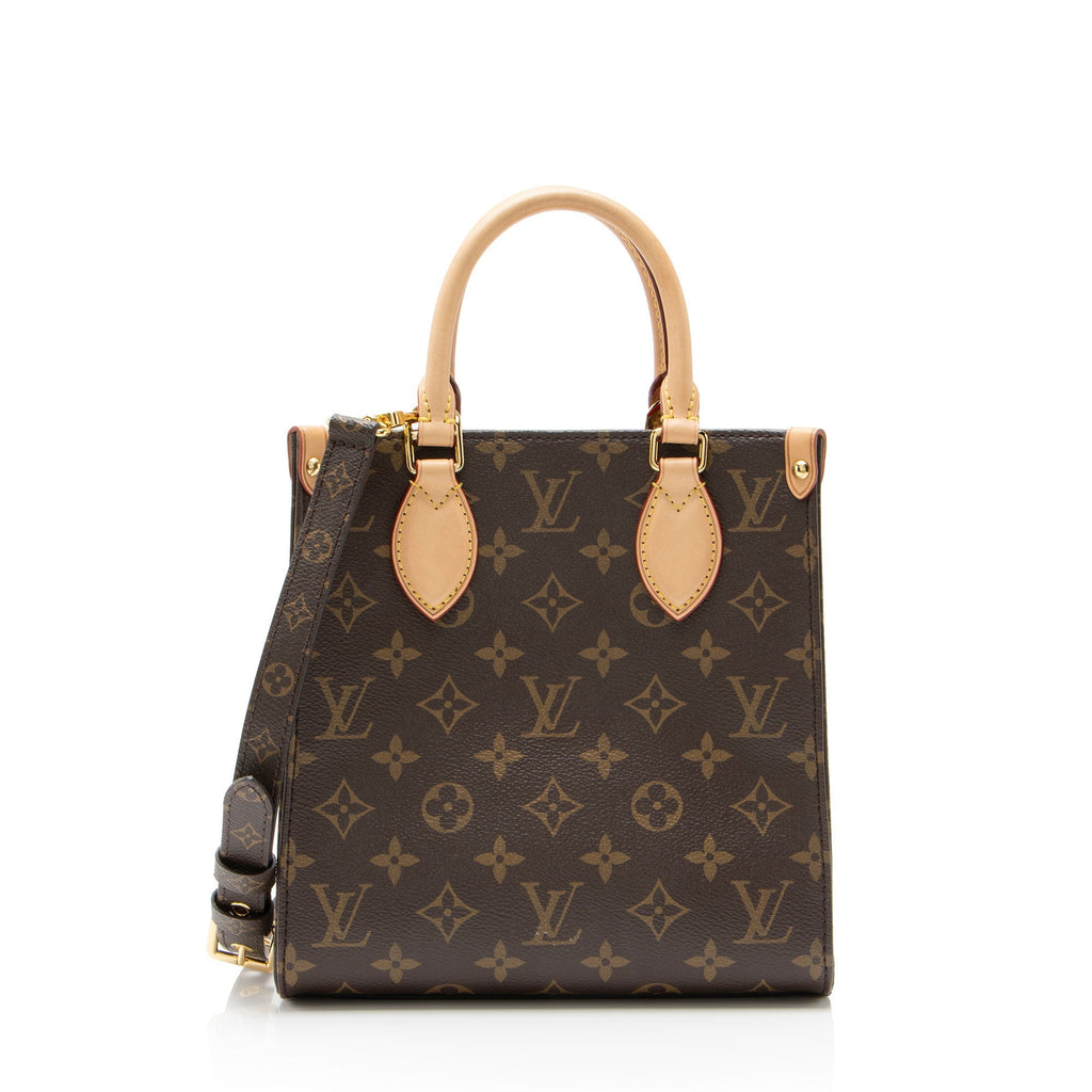 Louis Vuitton Monogram Canvas Sac Plat BB Tote Bag - Brown
