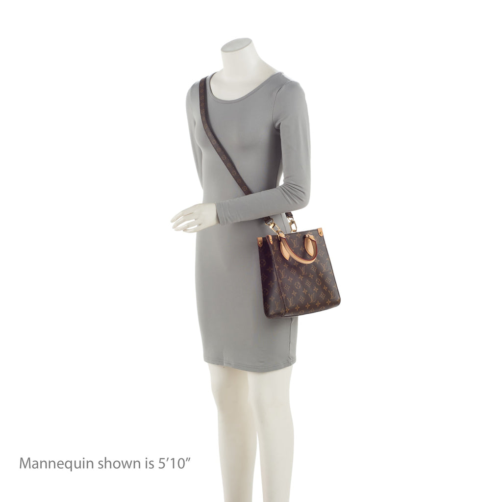 Louis Vuitton Monogram Canvas Sac Plat BB Tote Bag - Brown