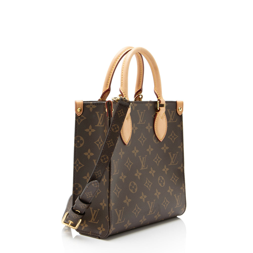 Louis Vuitton Monogram Canvas Sac Plat BB Tote Bag - Brown