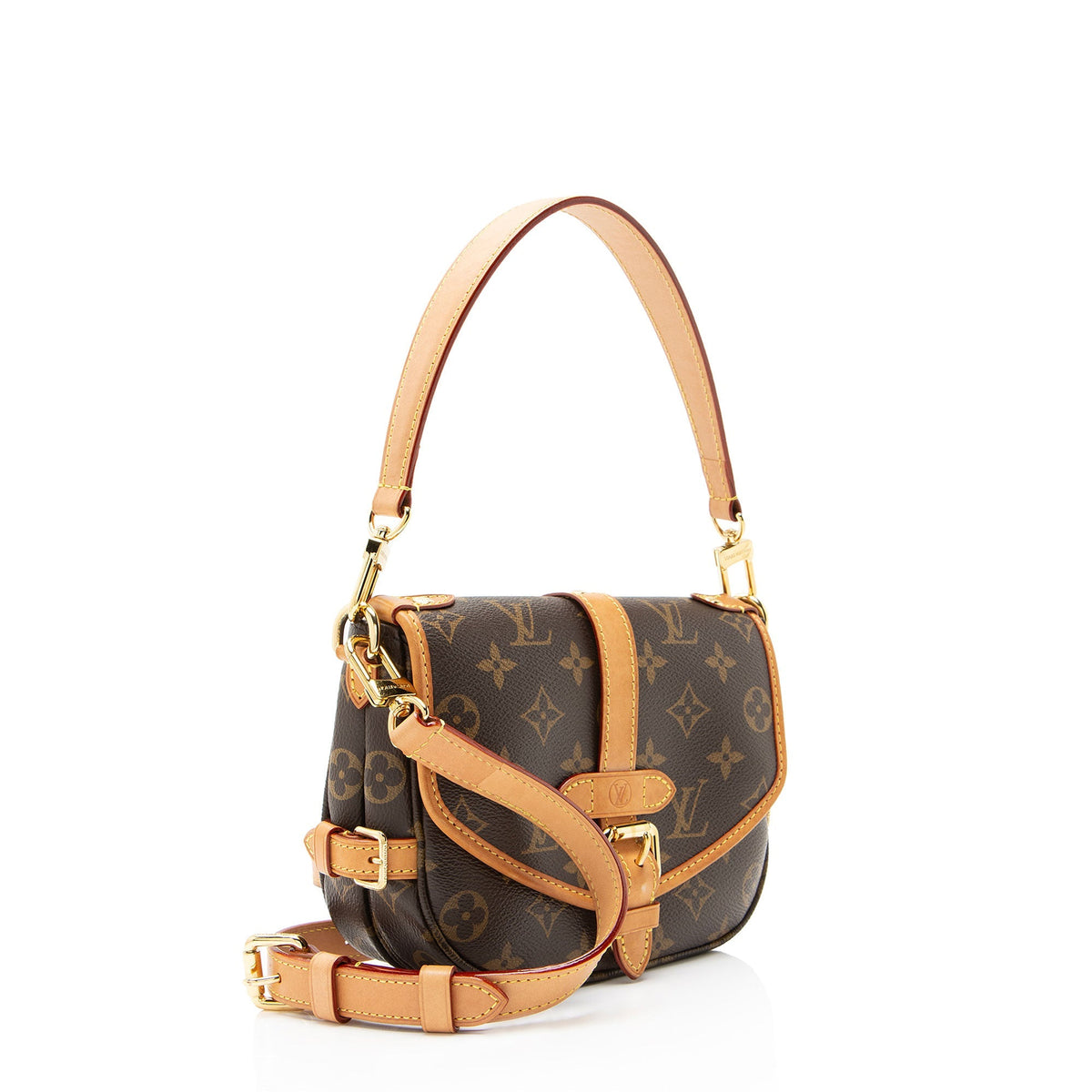 Louis Vuitton Monogram Canvas Saumur BB Shoulder Bag - Brown