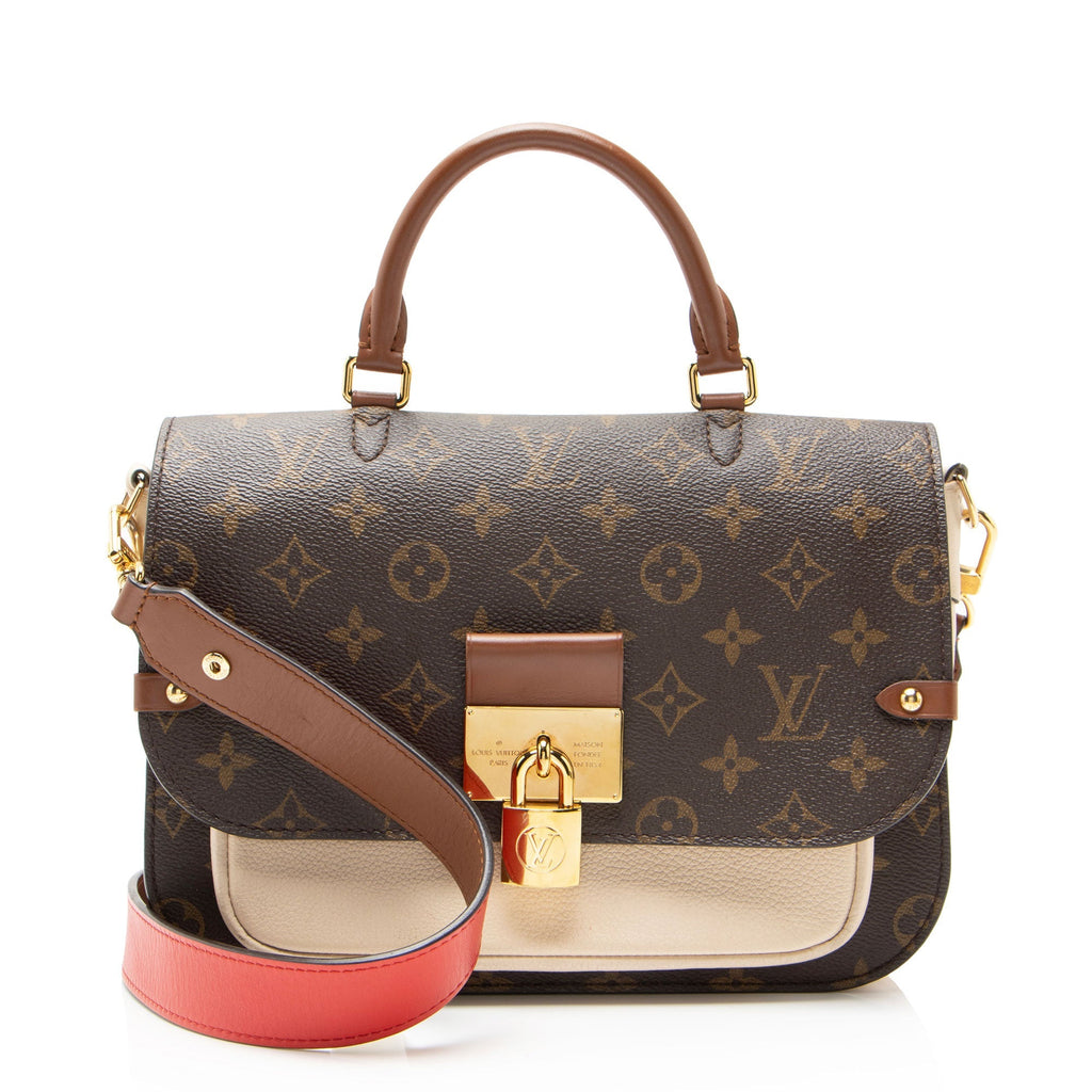 Louis Vuitton Monogram Canvas Vaugirard Top Handle Crossbody Bag - Brown/Red/White