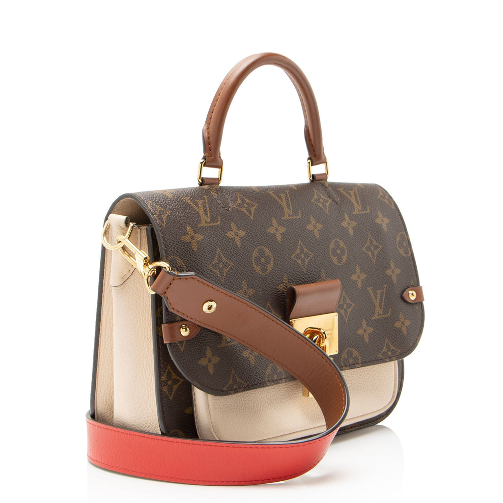 Louis Vuitton Monogram Canvas Vaugirard Top Handle Crossbody Bag - Brown/Red/White