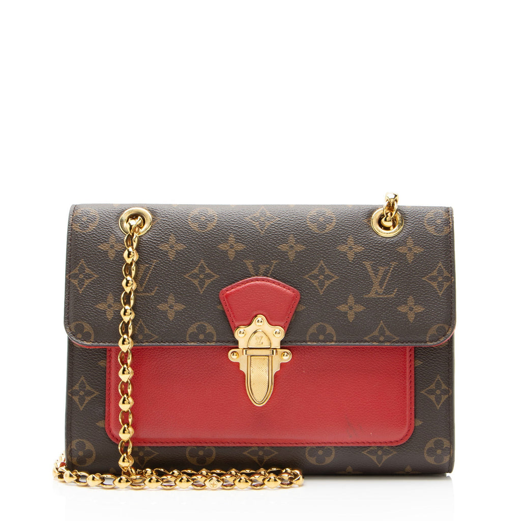 Louis Vuitton Monogram Canvas Victoire Chain Bag - Brown/Red