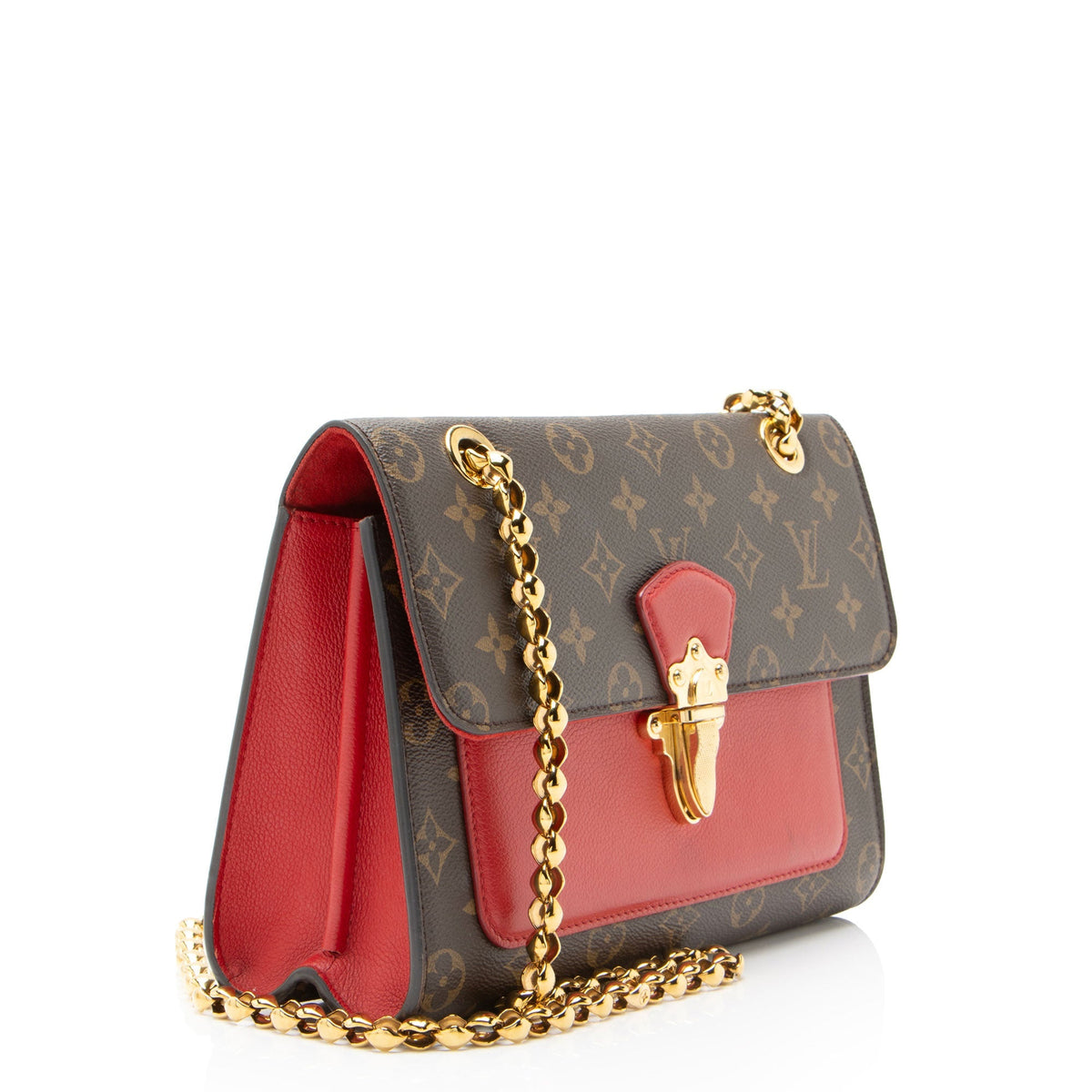 Louis Vuitton Monogram Canvas Victoire Chain Bag - Brown/Red