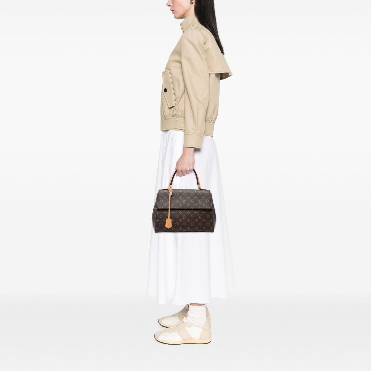 Louis Vuitton Monogram Cluny MM Satchel - Brown