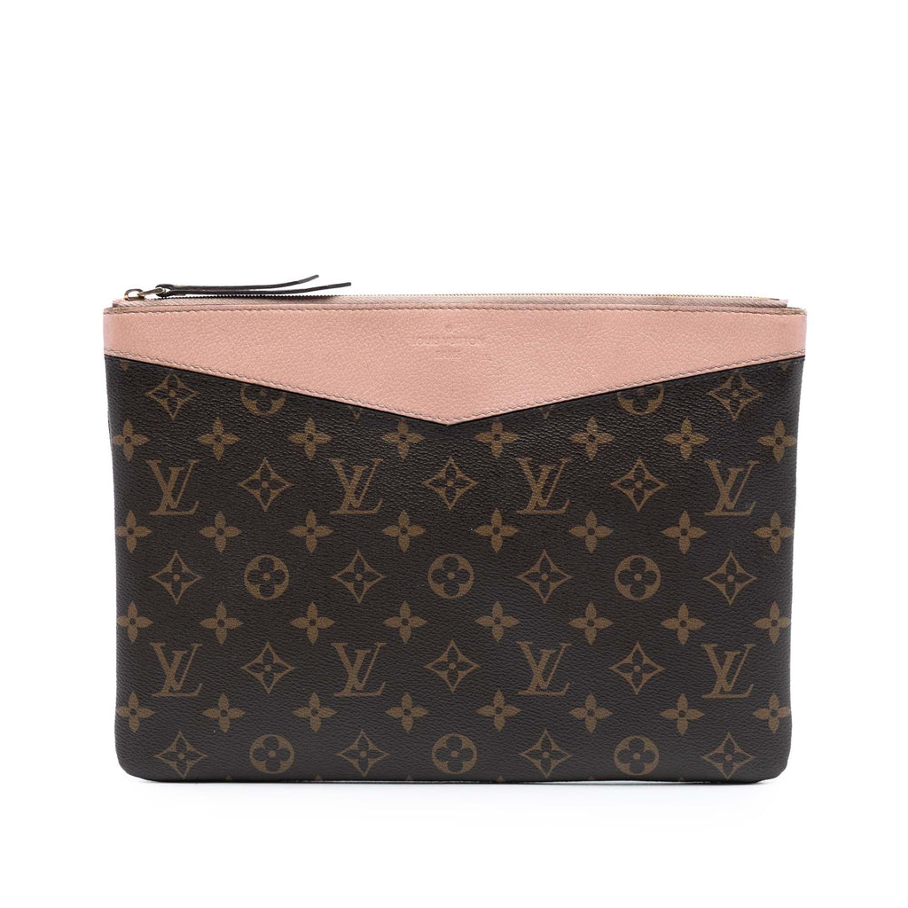 Louis Vuitton Monogram Daily Pouch Clutch - Brown