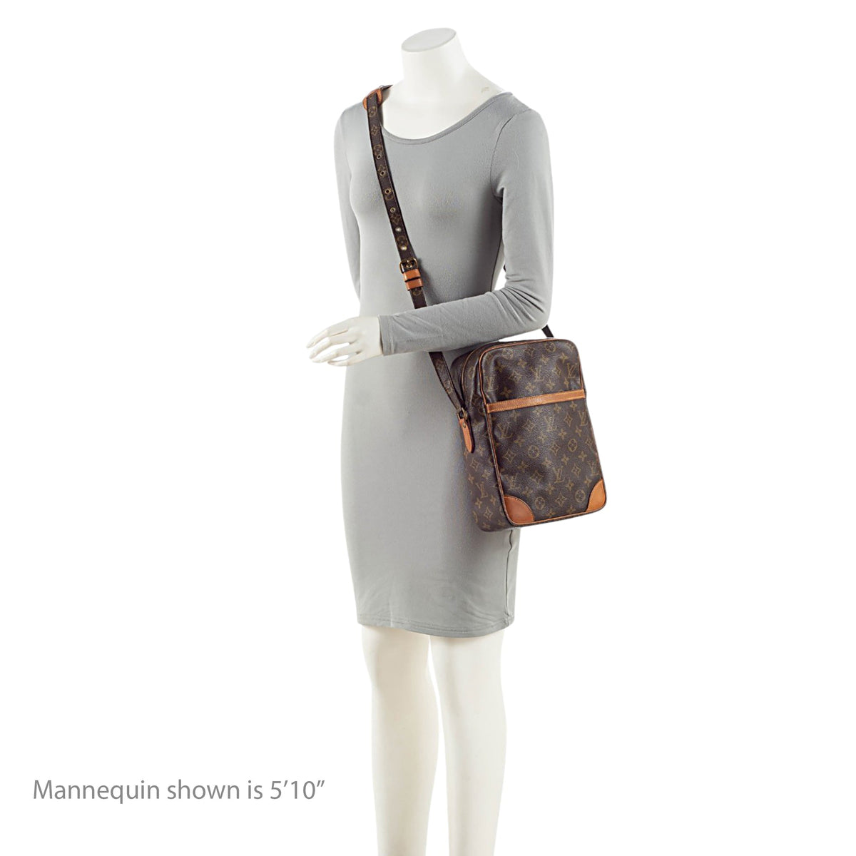 Louis Vuitton Vintage Monogram Canvas Danube MM Shoulder Bag - Brown