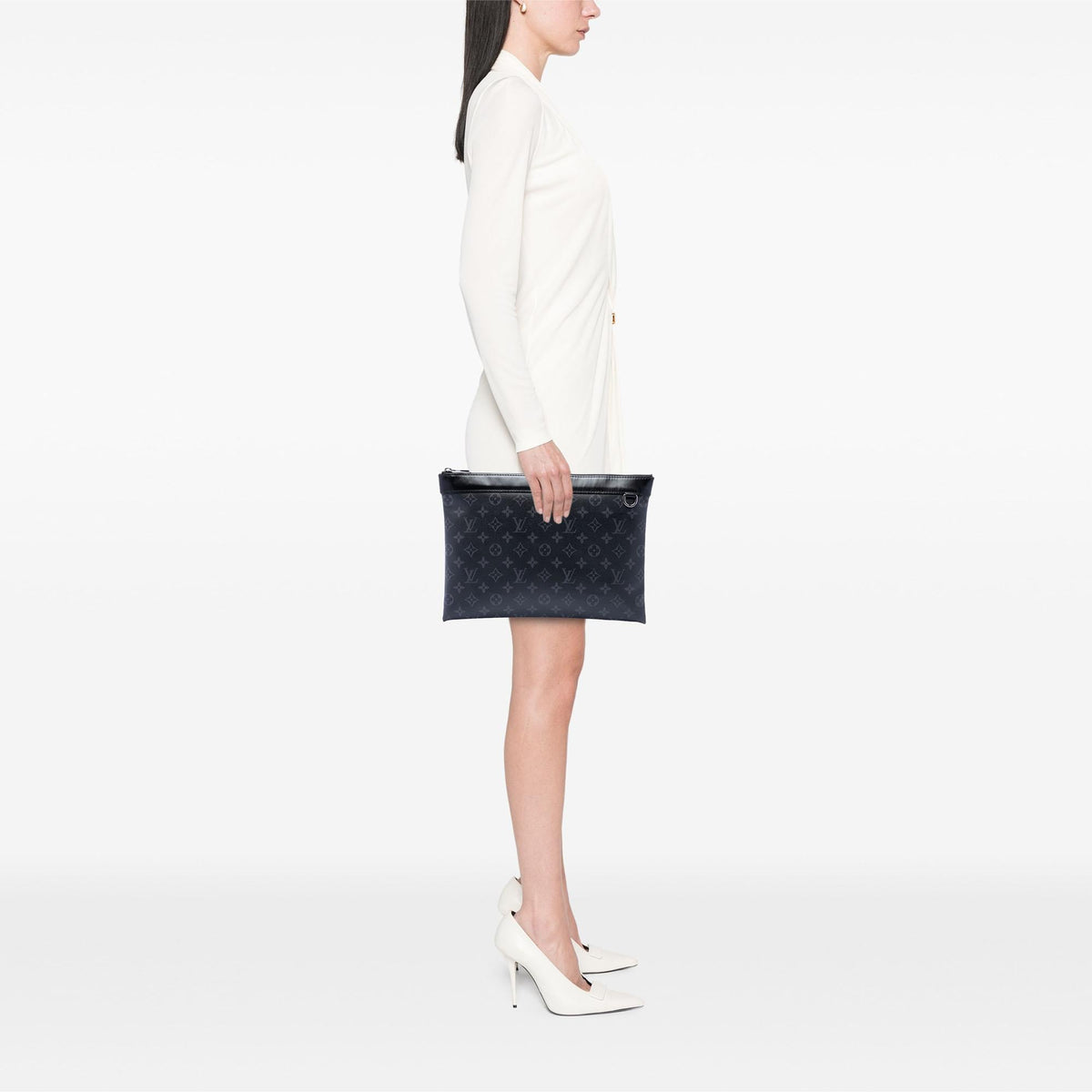 Louis Vuitton Monogram Eclipse Discovery Pochette GM - Black