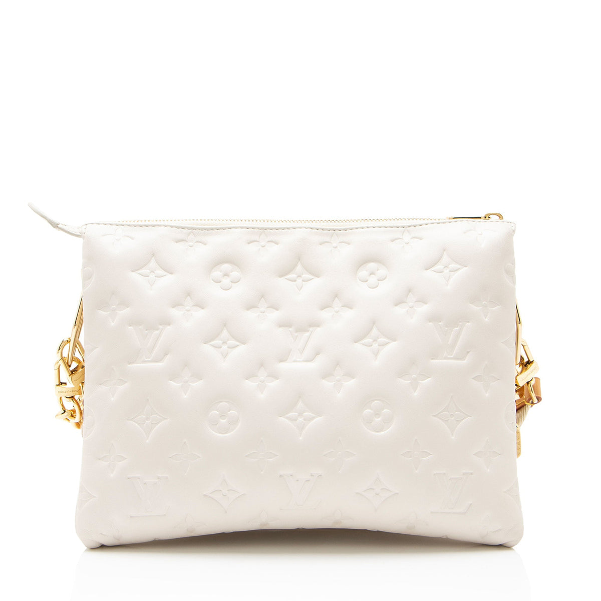 Louis Vuitton Monogram Embossed Lambskin Coussin PM Shoulder Bag - White