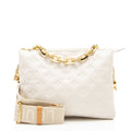 Louis Vuitton Monogram Embossed Lambskin Coussin PM Shoulder Bag - White