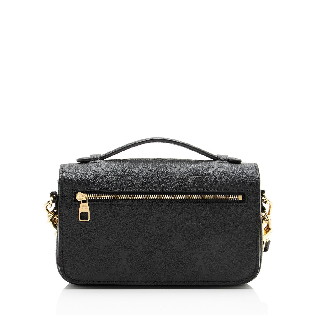 Louis Vuitton Monogram Empreinte Pochette Metis E/W Shoulder Bag - Black