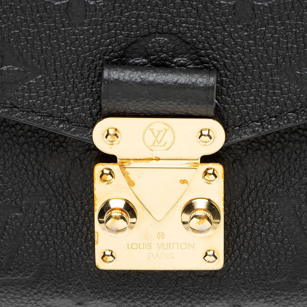 Louis Vuitton Monogram Empreinte Pochette Metis E/W Shoulder Bag - Black