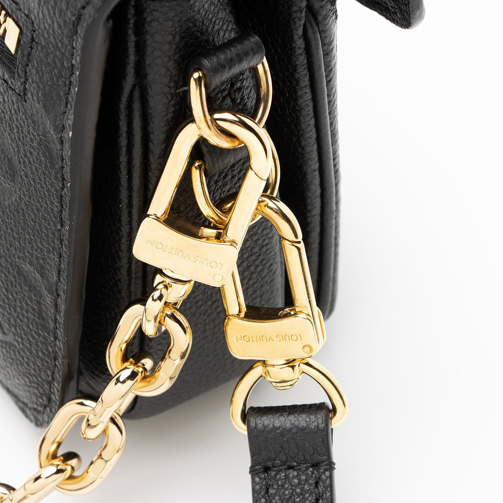 Louis Vuitton Monogram Empreinte Pochette Metis E/W Shoulder Bag - Black