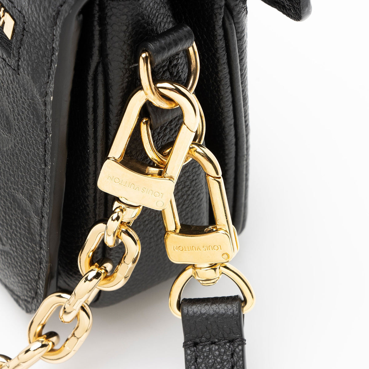 Louis Vuitton Monogram Empreinte Pochette Metis E/W Shoulder Bag - Black