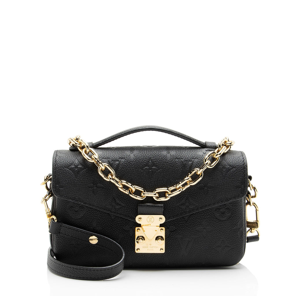 Louis Vuitton Monogram Empreinte Pochette Metis E/W Shoulder Bag - Black