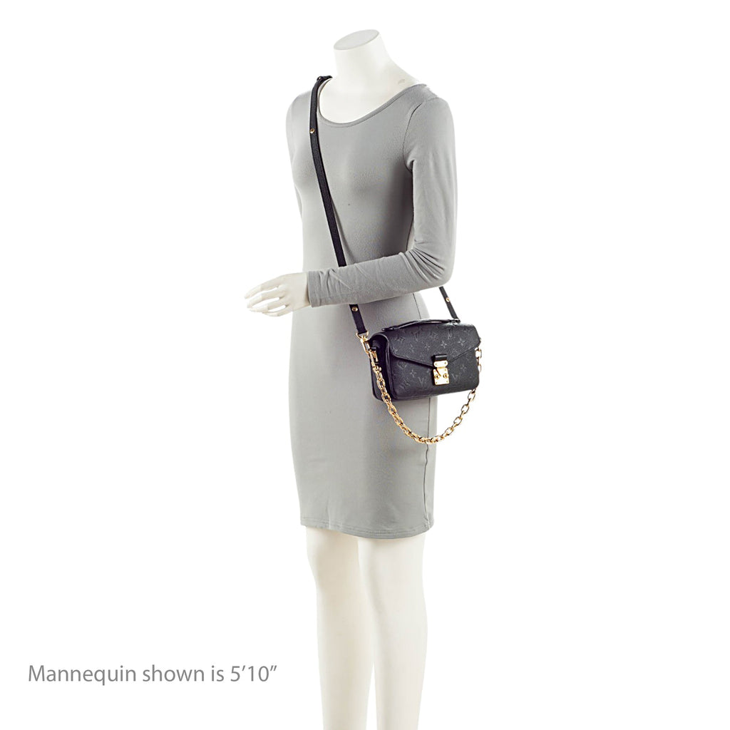 Louis Vuitton Monogram Empreinte Pochette Metis E/W Shoulder Bag - Black