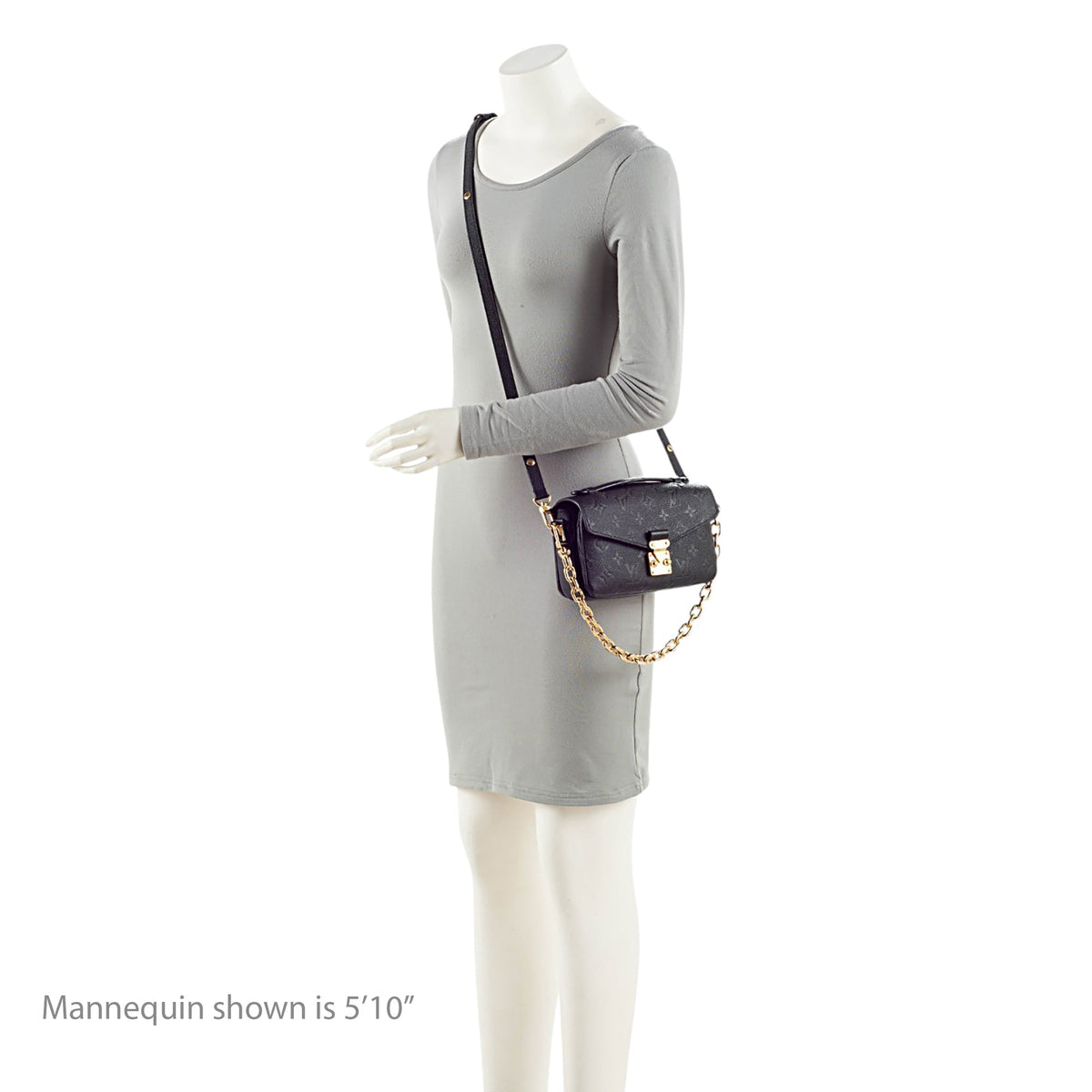 Louis Vuitton Monogram Empreinte Pochette Metis E/W Shoulder Bag - Black
