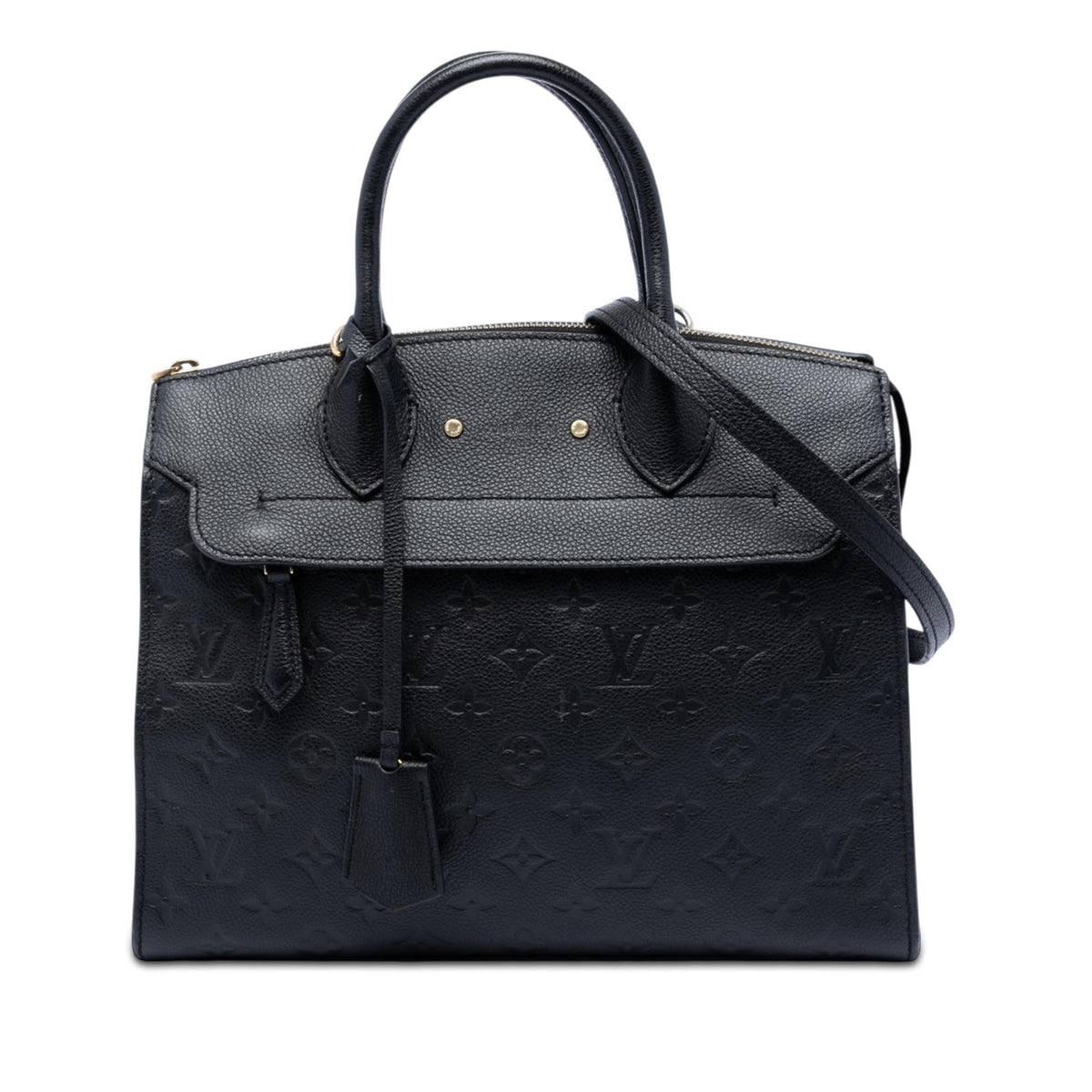Louis Vuitton Monogram Empreinte Pont Neuf MM Satchel - Black