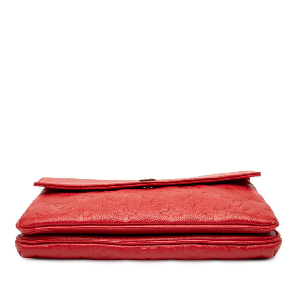 Louis Vuitton Monogram Empreinte Twice Crossbody Bag - Red