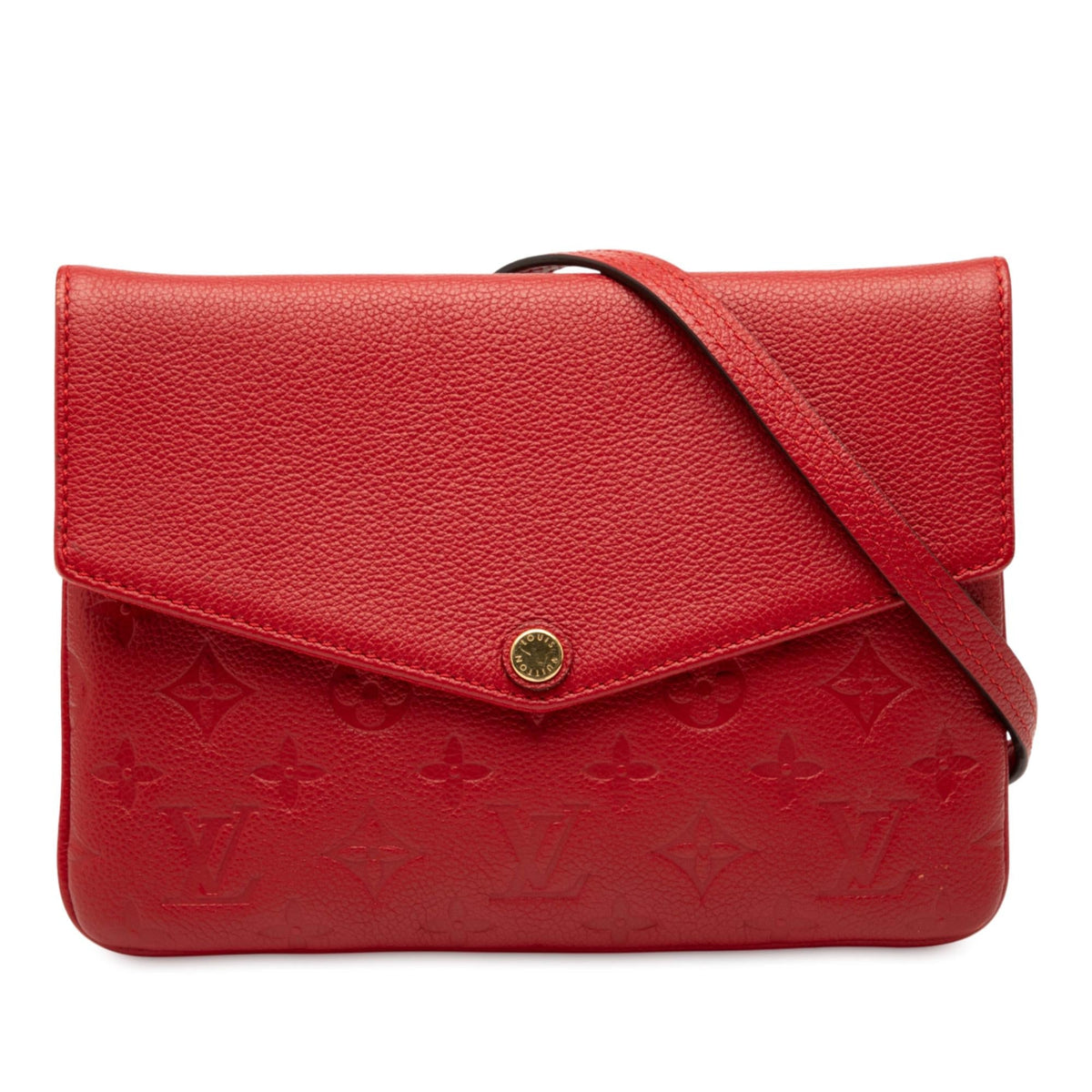 Louis Vuitton Monogram Empreinte Twice Crossbody Bag - Red