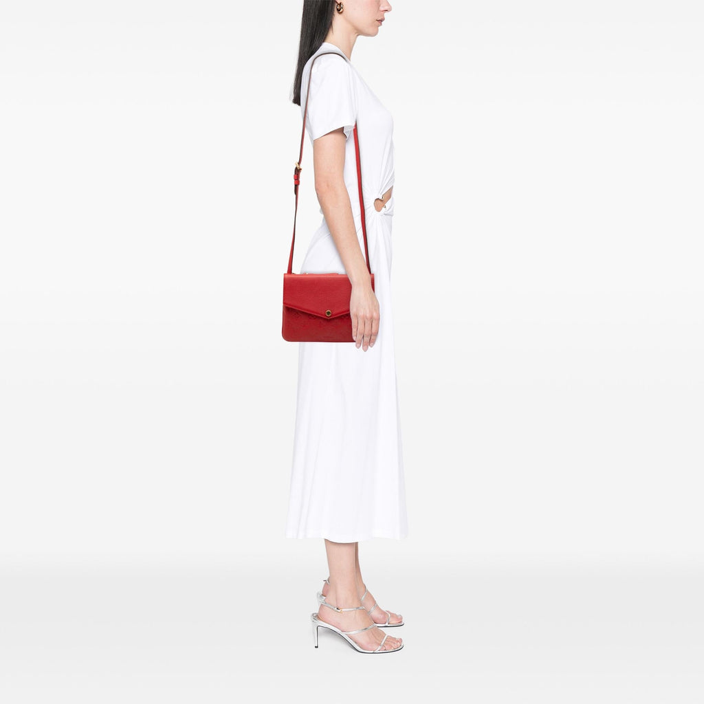 Louis Vuitton Monogram Empreinte Twice Crossbody Bag - Red