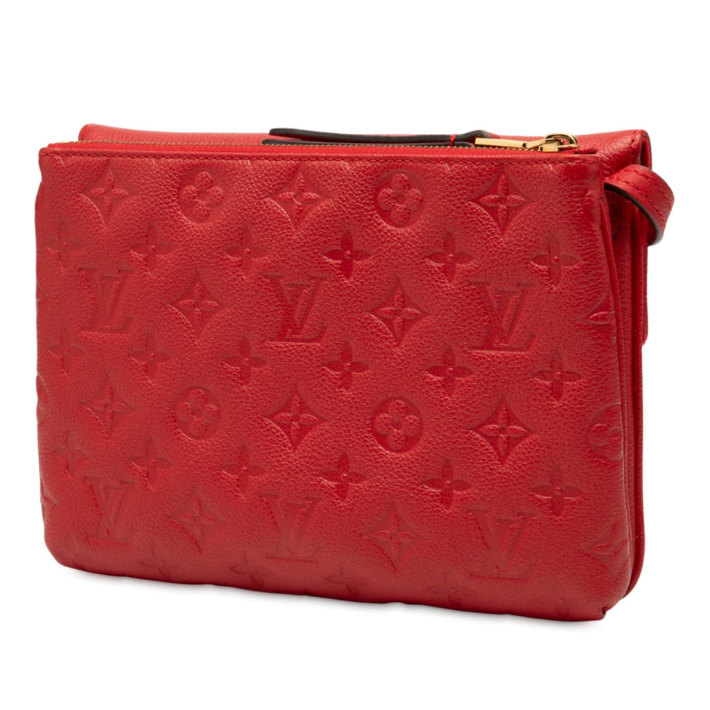 Louis Vuitton Monogram Empreinte Twice Crossbody Bag - Red