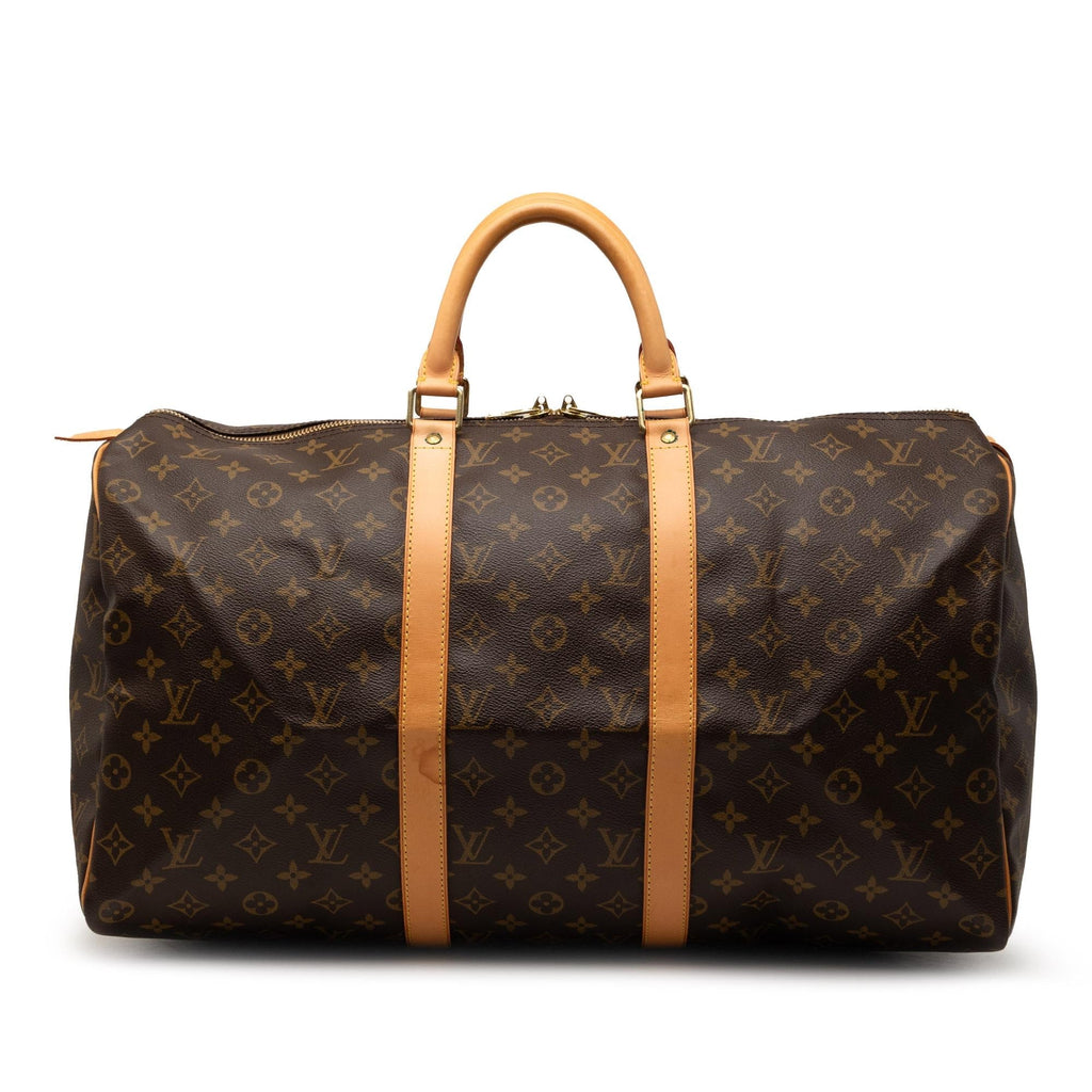 Louis Vuitton Monogram Keepall 50 Duffle Bag - Brown